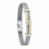 Bracelet Homme Acier Et Or 18 Ca JOURDAN