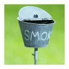 Cendrier De Jardin Sur Pied "Smoke " En Métal Gris