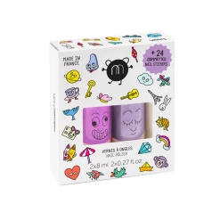 Coffret Wow 2 Vernis Et Une Planche De 24 Stickers Pour Ongles - NAILMATIC - HORIZON BIEN ETRE