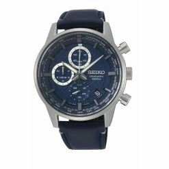 Montre Homme Sport Acier Et Bleue SEIKO