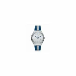 Montre Swatch Skin Blanche Et Bleue Spring