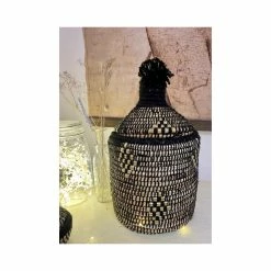 Panier Berbère Noir Et Or