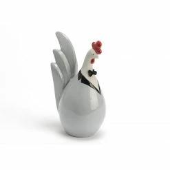 Statuette Coq "Élégant" En Céramique