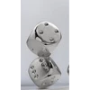 Statuette Dés Double En Céramique Argenté "Lucky Dice"